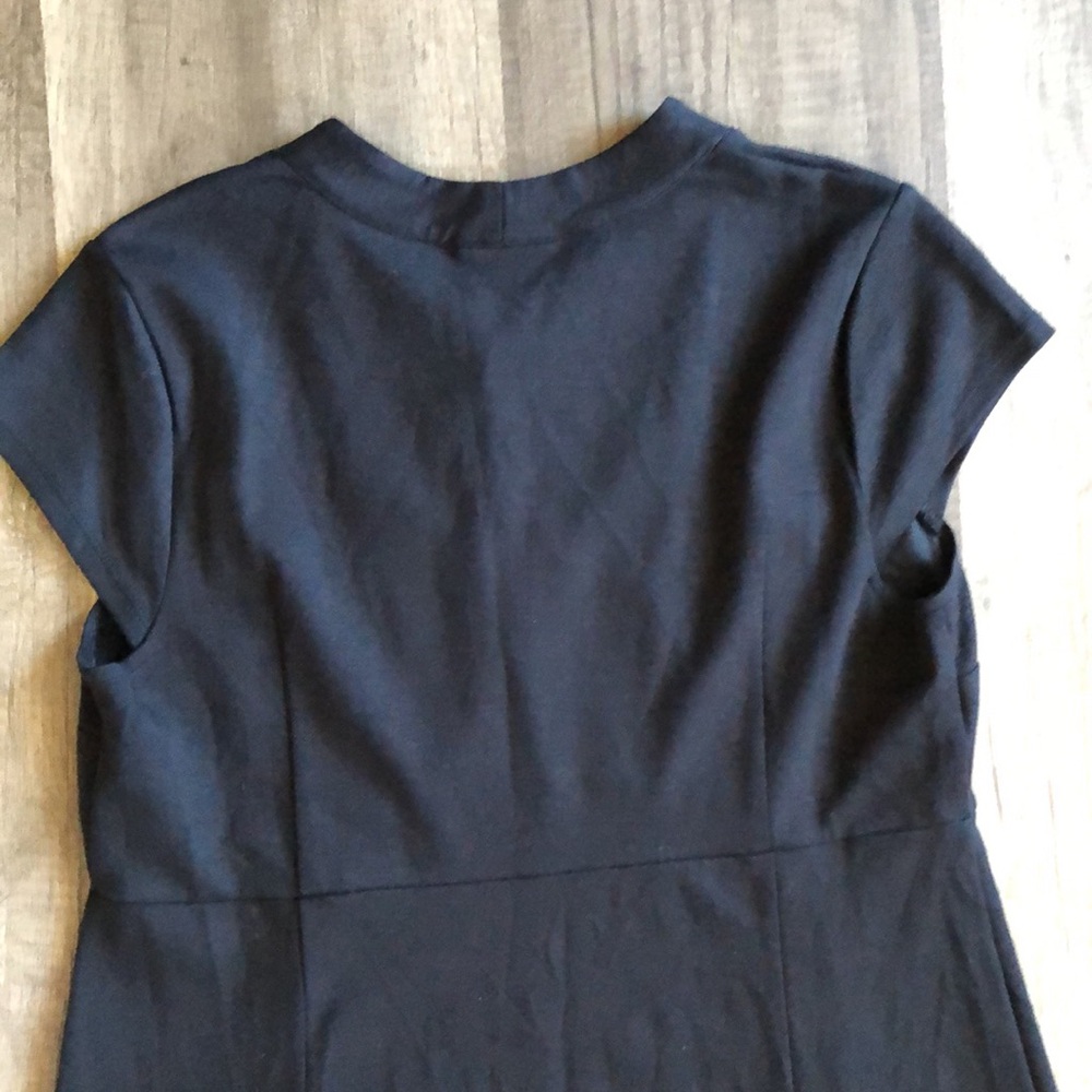 J. Jill Black Cap Sleeve V Neck Rayon Dress Small Petite NEW - Picture 9 of 9